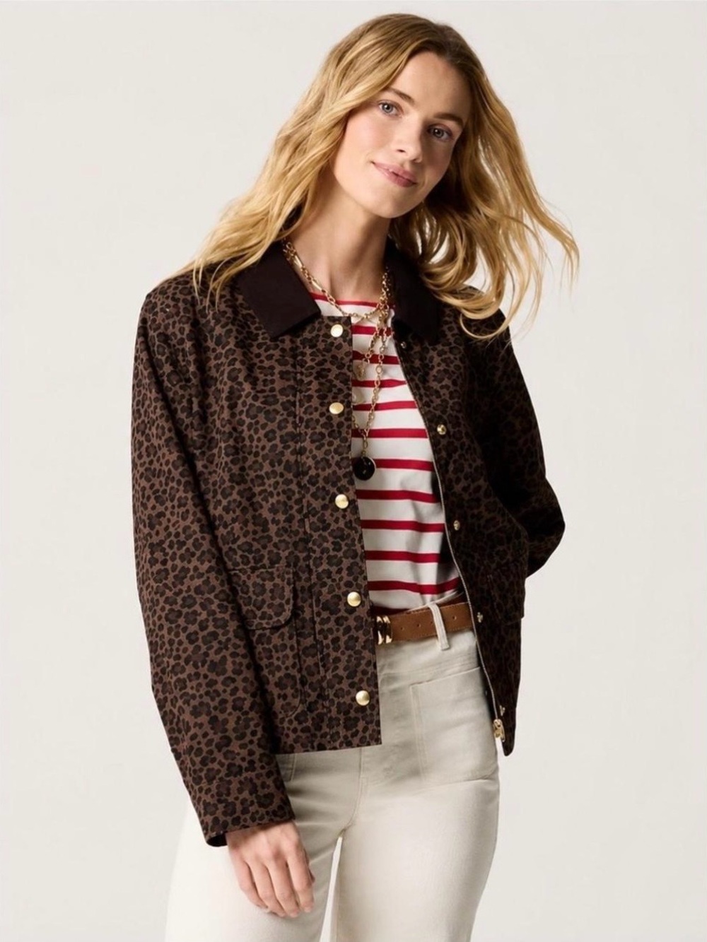 J. Crew Factory Leopard Barn Jacket